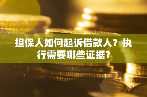 北京担保人如何起诉借款人？执行需要哪些证据？