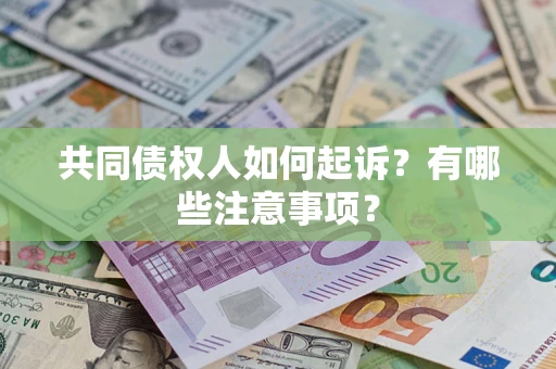 北京共同债权人如何起诉？有哪些注意事项？